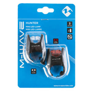 M-WAVE Hunter Batterie-Blinklicht-Set