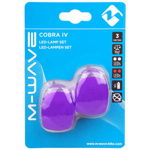 M-WAVE Cobra IV battery flashing light set