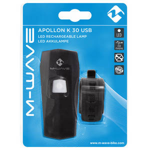 M-WAVE Apollon K 30 USB Luz frontal con batería recargable