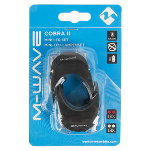 M-WAVE Cobra II Set di luci lampeggianti a batteria