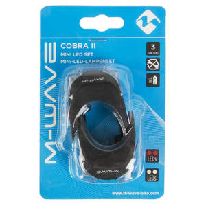 M-WAVE Cobra II battery flashing light set