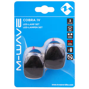 M-WAVE Cobra IV Set di luci lampeggianti a batteria