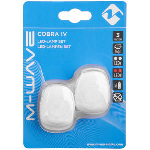 M-WAVE Cobra IV Set di luci lampeggianti a batteria