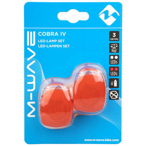 M-WAVE Cobra IV Set di luci lampeggianti a batteria