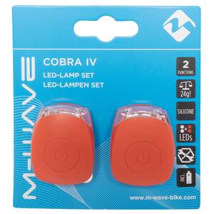 M-WAVE Cobra IV Luz intermitente de la batería set