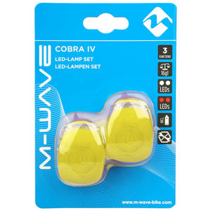 M-WAVE Cobra IV Batterie-Blinklicht-Set