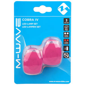 M-WAVE Cobra IV Luz intermitente de la batería set