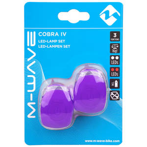 M-WAVE Cobra IV Luz intermitente de la batería set