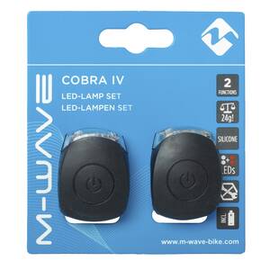 M-WAVE Cobra IV battery flashing light set M-WAVE Cobra IV battery flashing light set