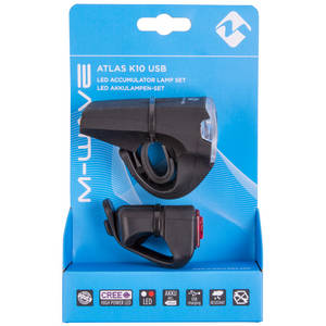 M-WAVE Atlas K10 USB Battery lighting set