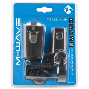 M-WAVE Atlas K 11 USB Juego de luces recargables a pilas