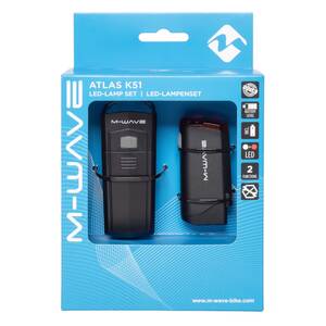 M-WAVE Atlas K51 Set de iluminación de la batería M-WAVE Atlas K51 Set de iluminación de la batería