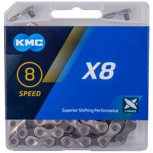 KMC X8 Silver Grey indicador desgaste cadena