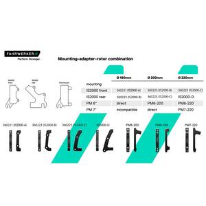 FAHRWERKER Adapter IS 2000-B Inkl. Schrauben Adapter für Scheibenbremsen
