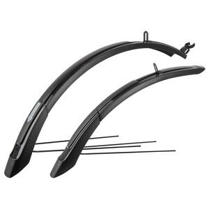 M-WAVE Mud Max F+R ADJ L Mudguard set