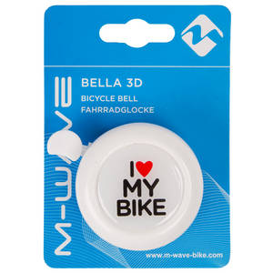 M-WAVE I love my bike Bella 3D Campanello per bicicletta