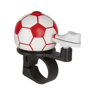 M-WAVE Soccer Red Soccer Mini campanello per bicicletta