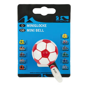 M-WAVE Soccer Red Soccer mini bicycle bell