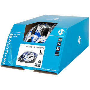 M-WAVE Active Blue Spots Casco da bicicletta