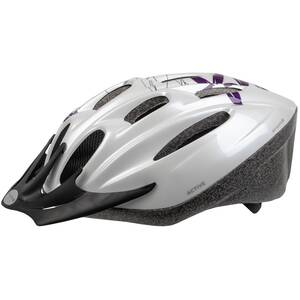M-WAVE Active White Flower bicycle helmet