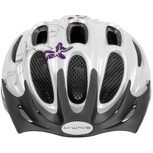 M-WAVE Active White Flower bicycle helmet