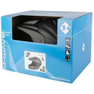 M-WAVE All-In-1 matt black Fullface/Downhill Helm