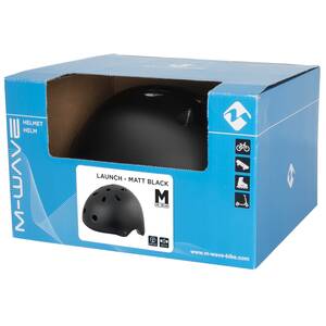 M-WAVE LAUNCH matt black BMX Helm