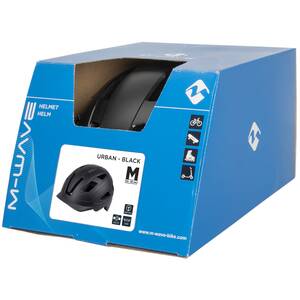M-WAVE URBAN matt black Casco da bicicletta