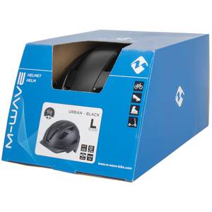 M-WAVE URBAN with LIght matt black casco bicicleta