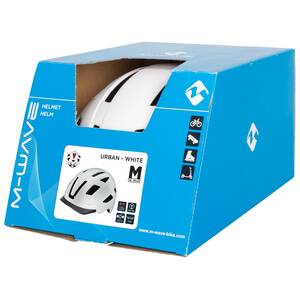 M-WAVE URBAN with LIght matt white Casco da bicicletta