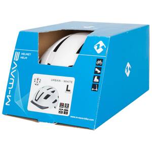 M-WAVE URBAN with LIght matt white Casco da bicicletta