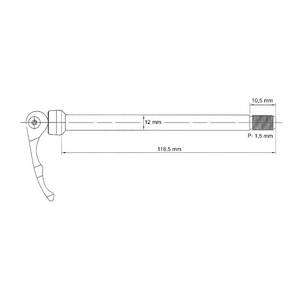 NOVATEC QR269F 12 Eje pasante con palanca
