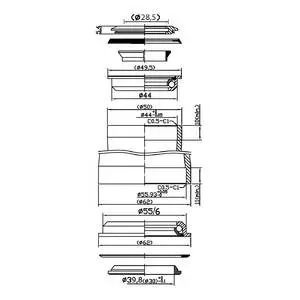NECO  1 1/8" - 1,5" b Serie sterzo Ahead semintegrata