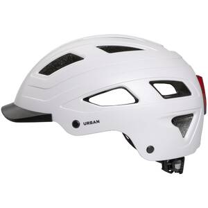 M-WAVE URBAN with LIght matt white Casco da bicicletta