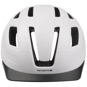 M-WAVE URBAN with LIght matt white Casco da bicicletta
