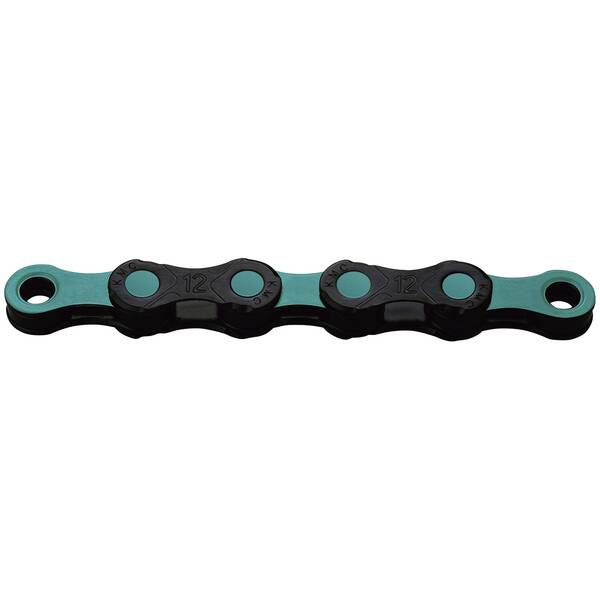 KMC DLC12 waxed Turquoise indicador desgaste cadena