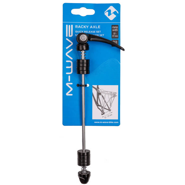 M-Wave RACKY Seat Clamp For Bicycle Luggage Racks - Black, Aluminum, Fits 34.9mm Seat Posts