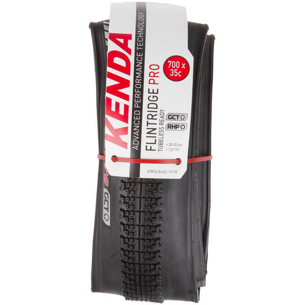 Kenda Flintridge Pro Tire - 700 X 45 Tubeless Folding Black 120tpi Gct