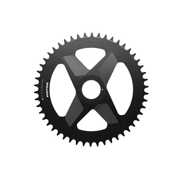 ROTOR ROUND RING 1X DM 48T BLACK Corona