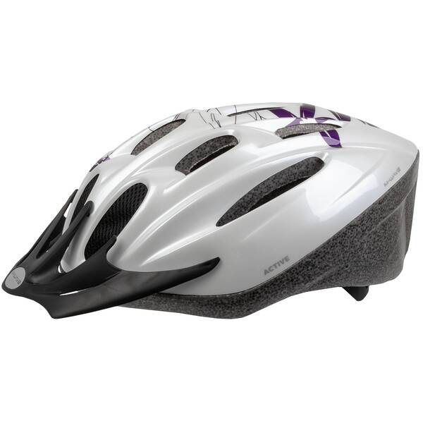 M-WAVE Active White Flower casco bicicleta