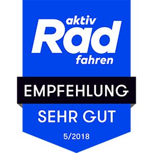 Aktiv Radfahren Empfehlung 'sehr gut' 05 2018