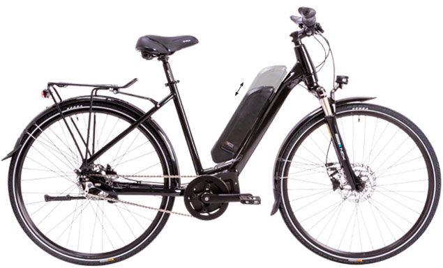 DOWN TUBE BATTERY MODEL CITY-WAVE