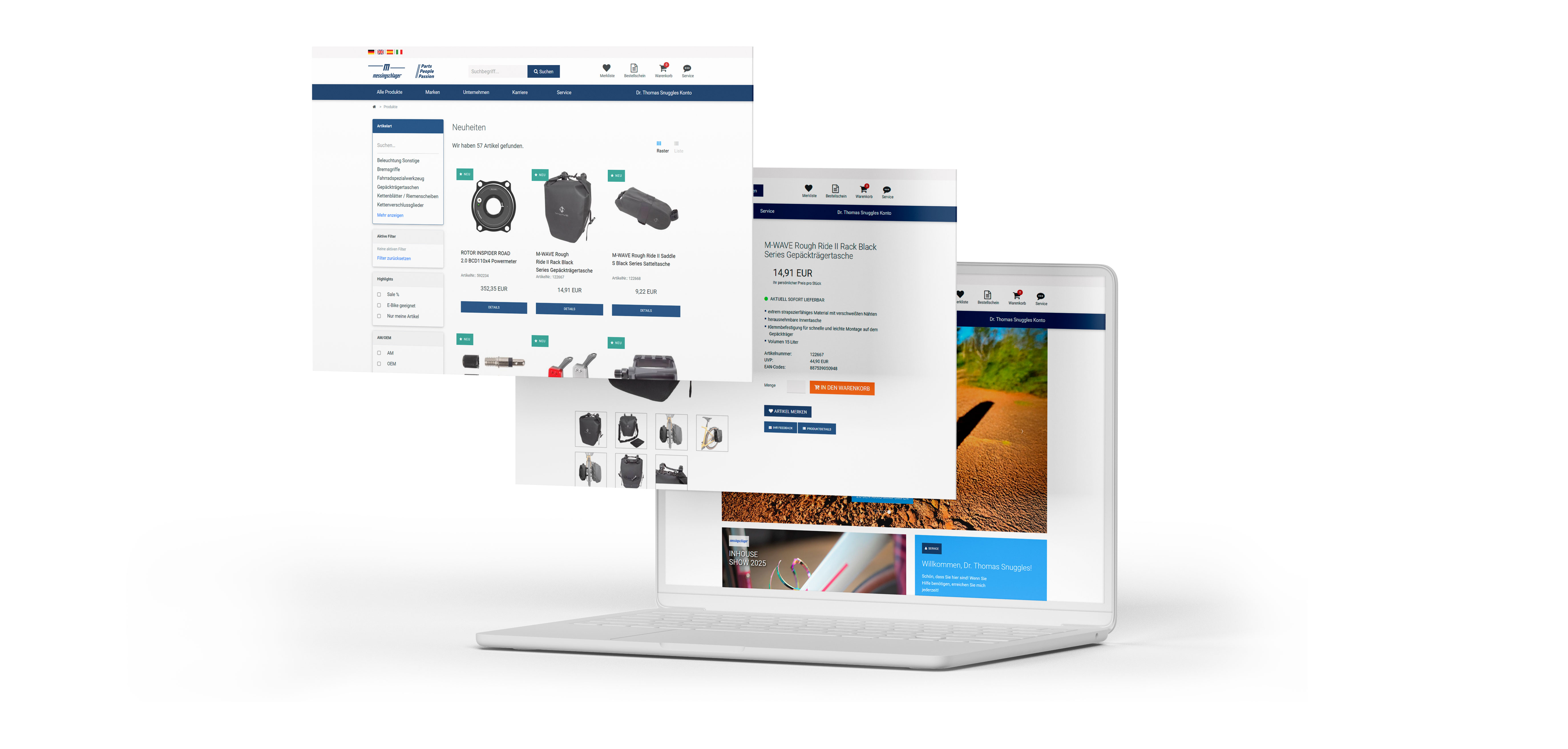 Messingschlager Webshop Relaunch